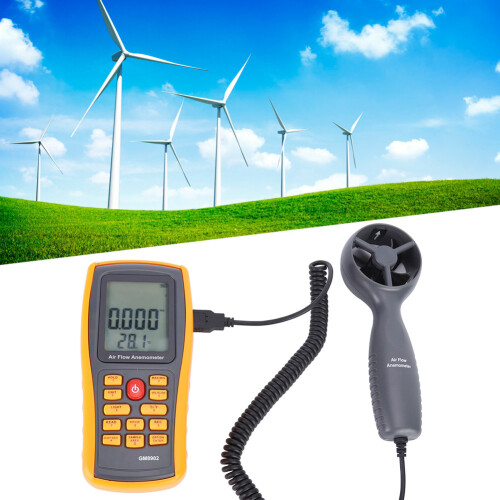 GM8902 Digitale LCD draagbare digitale anemometer windsnelheidsmeter windtemperatuurmeter 2