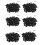 600Pcs Plastic Square Tube Inserts End Blanking Caps 20mm x 20mm Black 1