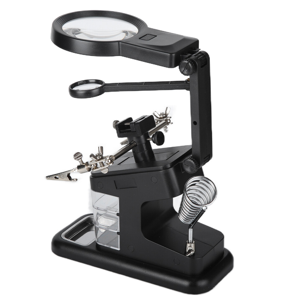 Thâ7026 Desktop Magnifying Glass 3X-25X With 10 Led Lights, Abs+Optical Glass 8391390696600