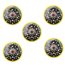 5 Pcs 150mm 5/16 Thread 52 Hole Medium Density Random Orbital Sander Hook & Loop Backing Pad Compatible with Mirka CEROS