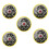 5 Pcs 150mm 5/16 Thread 52 Hole Medium Density Random Orbital Sander Hook & Loop Backing Pad Compatible with Mirka CEROS 1