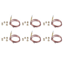 6 Pièces Four à Gaz 900mm Ensemble de Thermocouple Universel M6X0.75 avec Thermocouple de Remplacement Des Écrous (Cinq)