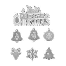 (4) KINCJON Epoxy Letter Listing Silicone Mold Merry Christmas Molds For Home Decoration