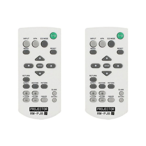 2X for  Wireless  Projector Remote Control Replacement (RM-PJ8)