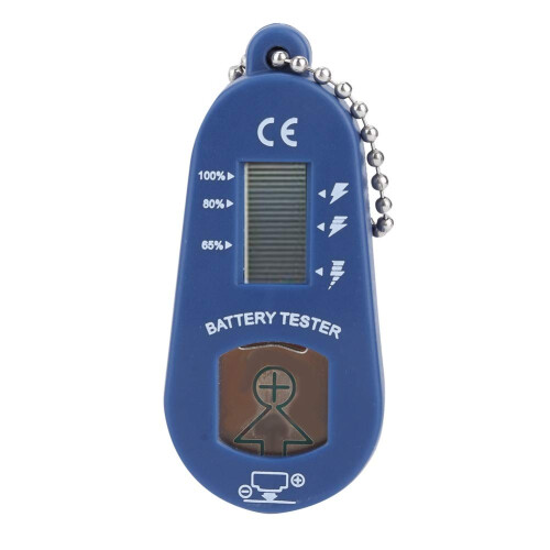 Hearing Aid Battery Tester with Clear LCD Display, Compact Keychain Design for Quick Battery Check 1