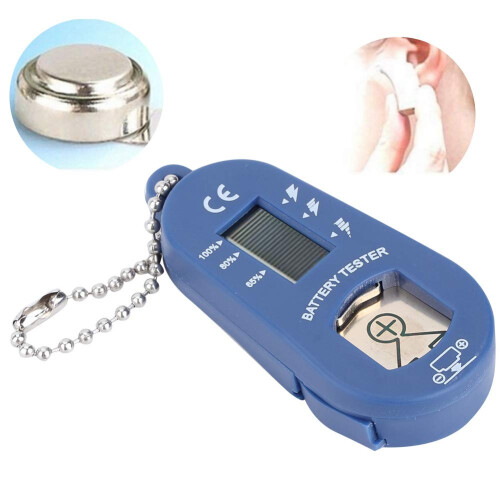 Hearing Aid Battery Tester with Clear LCD Display, Compact Keychain Design for Quick Battery Check 2