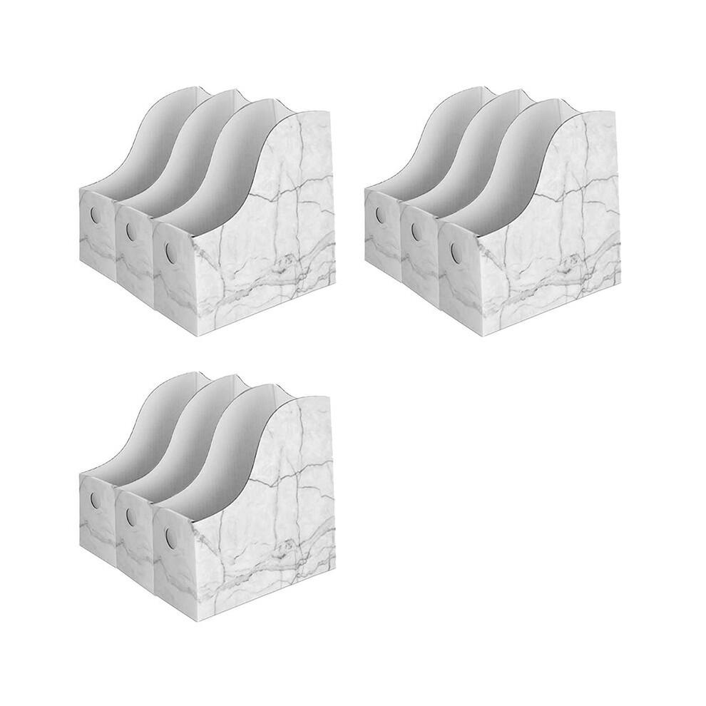 9X Sturdy Cardboard Magazine Holder Waterproof Magazine Storage Box Book Bins Desk File Holder Organizer 6032936241312