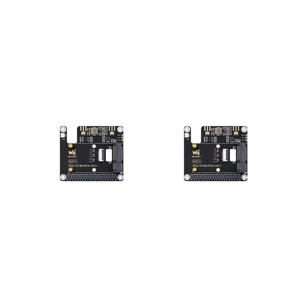 2X Waveshare For Raspberry Pi 5 Pcie To Minipcie Expansion Board With 16P Cable Gpio Header Support Usb 6033231082549