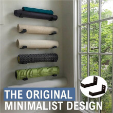 4X Yoga Mat Storage Rack,Foam Roller, Exercise Fitness Bands, Wall Hooks Gym Organizer