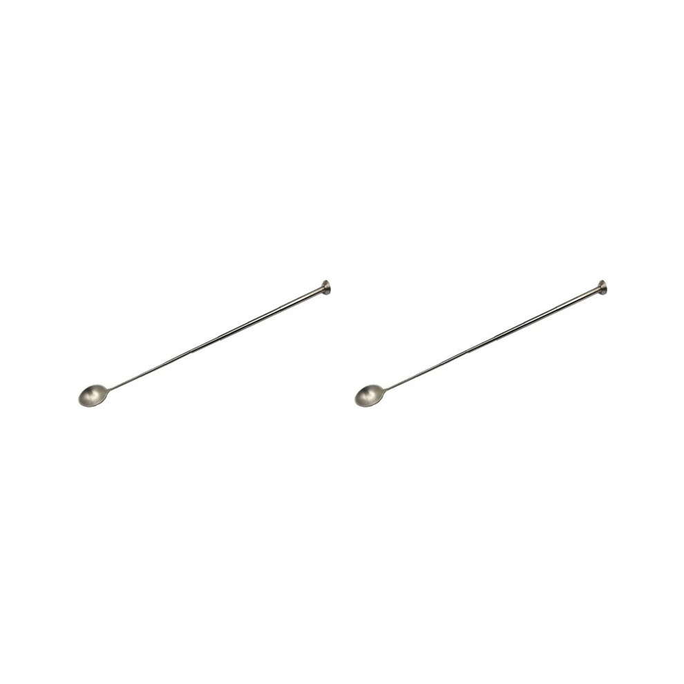 2X Stainless Steel Retractable Bar Spoon Bar Tools Bartender Cocktail Mixing Spoon Telescopic Extendable Long Spoon 6031338940243
