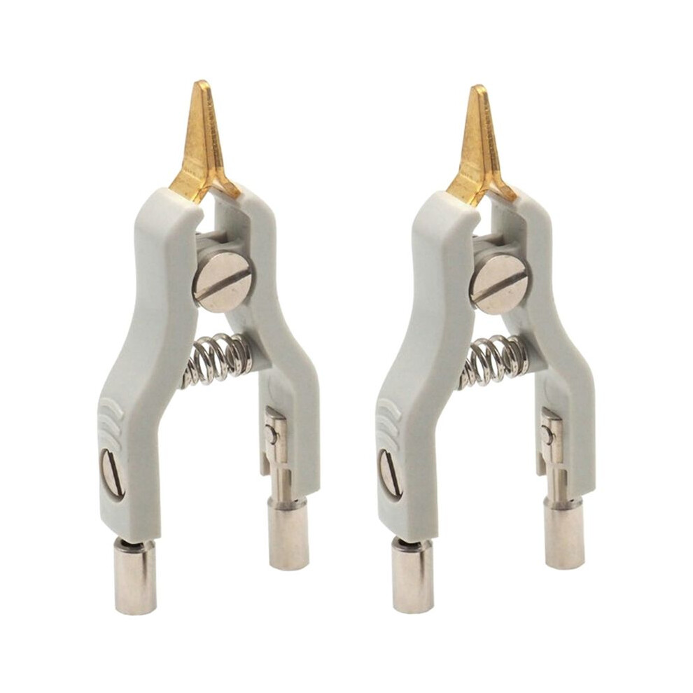 2Pcs Copper Kelvin Test Clip Bridge Test Clip Microresistivity Clip Test Clamp Testing Instrument Accessories 6032129611816