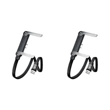 2X Chargeur Dissimulé 65 W avec Support, Câble de Charge Rapide USB Vers USB-C pour Téléphone et Tablette, Support Pliable