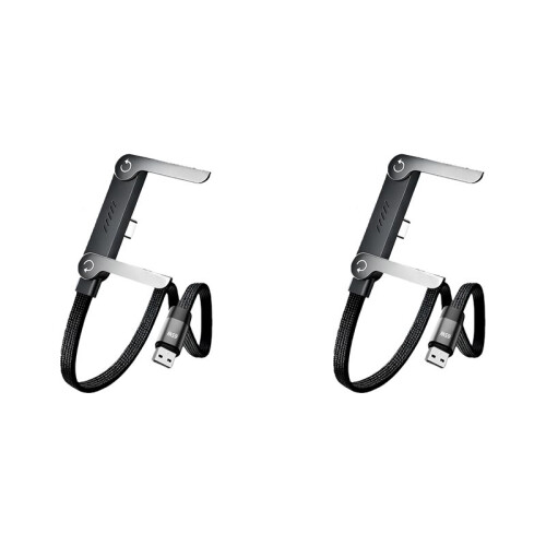 2X Chargeur Dissimulé 65 W avec Support, Câble de Charge Rapide USB Vers USB-C pour Téléphone et Tablette, Support Pliable