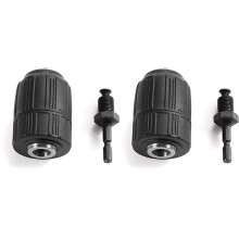 2pcs 1/2inch Keyless Drill Chuck Drill Chuck Adapter for Impact Driver Quick Connect