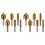 12 Pcs 1/4inch Hex Shank Countersink Drill Bits Center Punch Set HSS 5 Flute Countersink 90 Degree 1
