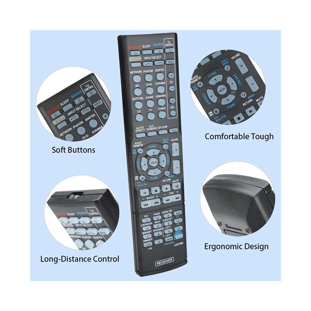 2X Axd7692 Remote Control For Av Receiver Vsx-43 Vsx-528 Vsx-823 Vsx-828 Vsx-5231 Vsx-528-S Vsx-828-S Vsx-528-K 6033466542344