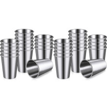 32 Pack Durable Stainless Steel Tumbler Cups - ,Unbreakable for Camping,Travel,and Outdoor Use (12 Oz/350 Ml)