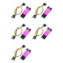 5X ST Link V2 STM8 STM32 Simulator Download Programmeur Programmering met Cover DuPont-Kabel (Willekeurige Kleur)