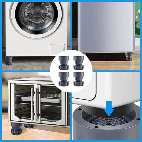 Adjustable Height Washing Machine Support, Anti Vibration Washing Machine Foot Pad, 16PCS
