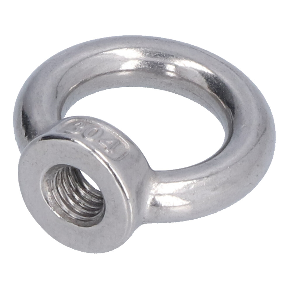 10Pcs M10 Stainless Steel Ring Shape Lifting Eye Nut For Machinery 8041390696949