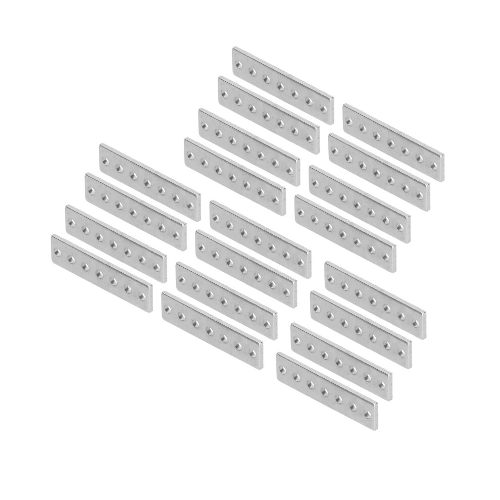 20Pcs Galvanized Steel Flat Brackets High Strength Bending-Resistant Mending Plates 3126-0001 7891390696965