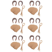 60Pcs Good Lucky Horseshoe Wedding Favors with Tags Rustic Horseshoe Gifts for Vintage Wedding Party Decorations