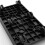 Double Layer Rolling Printer Stand with Lockable Wheels and Removable CPU Tower Rack for Office (Black 45x22x59cm) 2