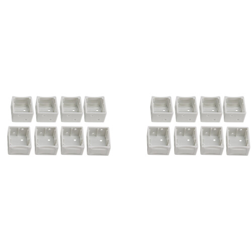 1 Inch Blind Brackets White Profile Box Mounting Bracket Window Blinds Headrail Bracket (16) 1