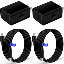 Încărcător USB C, încărcător USB C 20W PD2PACK cu 2 cabluri USB C, încărcător tip C de 3 m, încărcare rapidă, mufă USB C pentru telefon,