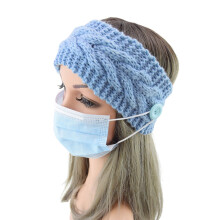 Light Blue Knitted Thermal Headbands for Women & Girls – Unisex Elastic Hair Accessories, Skincare & Sport Headbands, Compatible with All Hair Types