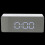 unbranded Mirror Clock Digital Table Electronic Sleeper Alarm Student Child White 1