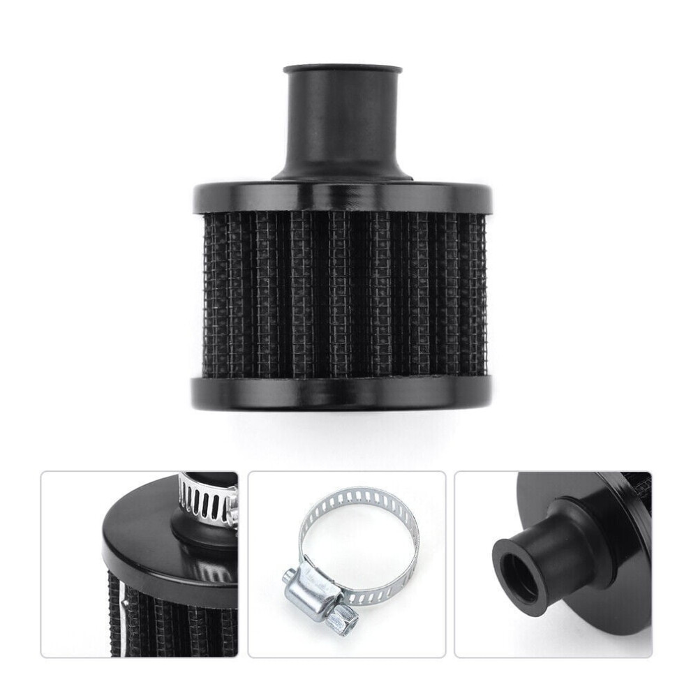 2Pcs Cold Air Intake Filter Turbo Vent Case Car Breather Valve Cover 12Mm Black 9448483356558