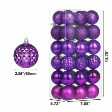 36PCS Shatterproof Christmas Balls Ornaments Set – Glossy/Diamond/Glitter Plastic Baubles with Hooks, Compatible with Holiday Tree Decor