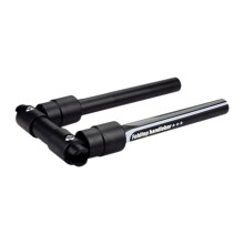 Hopfällbart styre för cykel, rakt styre, cykelstyre i aluminiumlegering, 25,4 mm, 31,8 mm klämgrepp - grå, 660 mm grå
