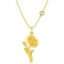 Colier cu flori de naștere, piatră prețioasă, buchet de 12 luni, pandantiv floral din argint 925, bijuterii cu flori de naștere, cadou de ziua