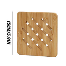 Bamboo Trivet Mat – Non-Slip, Heat-Resistant Kitchen Coaster for Pots, Bowls, Teapots & Hot Pots (Square)