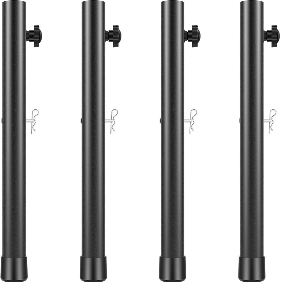4Pcs Heavy Duty Steel Folding Table Leg Extenders, 2/4 Adjustable Height Levels, Compatible With Straight & Bent Legs (44Cm) 9448483360142