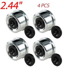 4PCS 2.44" Trailer Hub Wheel Bearing Protectors W/ Dust Cap Cup Cover 8 Plugs