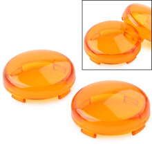 Yellow Turn Signal Lens Light Cover Shell 1Pair For Harley Touring Softail Dyna
