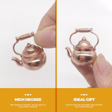 Guldlegering tesæt rekvisitter til dekoration 2 stk. miniature køkkenudstyr dukkehusmøbler