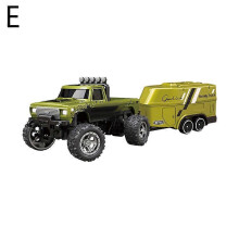 (Green) Mini RC-Car LED Lights Off-road Car Mini Remote Control + Trailer Single Box