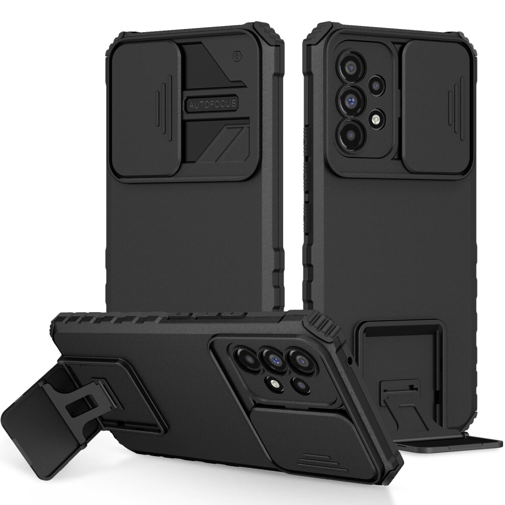 Compatible With Samsung Galaxy A23 5G Case Â Slim Hybrid Rugged Case With Foldable Kickstand & Camera Cover, Black 9028731715650