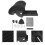Comfortable Computer Chair Headrest Black Upholstered Neck Pillow 1