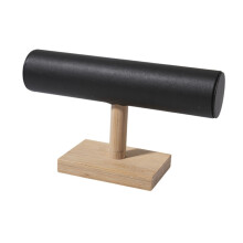 Bracelet Holder Desktop Jewelry Display Stand for Scrunchies Wristwatch Show Black PU leather
