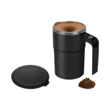 Self-Stirring Stainless Steel Coffee Mug with Temperature