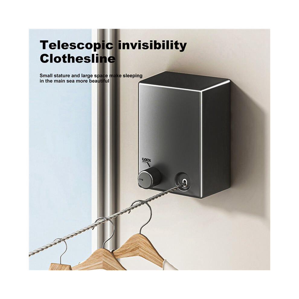 Hir Rope 3X Retractable Clothesline Stainless Steel Pull-Out Clothes-Drying ...