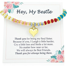 Bracelet bohème à perles - Idée cadeau pour adolescentes : fille, petite-fille, sœur, amie | Anniversaire, Noël, remise de diplôme | Parfait