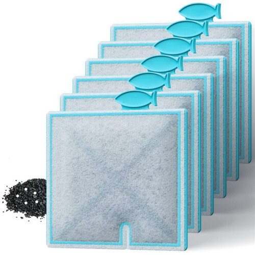 12Pcs Suitable for Aqueon Fish Tank Aquarium Filter Replacement Activated Carbon Filter Elements(M) 1