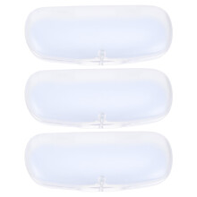 3 transparante brillenetuis voor zonnebrillen - draagbare brillendoos, 15,5 x 6,5 x 3,5 cm
