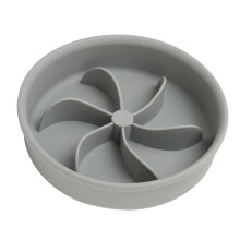 Silicone Petal‑Shaped Slow Feeder Bowl – Thickened, Rounded Corners, Choking‑Prevention, Ideal for Dry & Wet Food